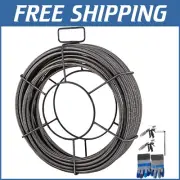 Durable 100' Drain Cleaning Snake with 4 Cutter Attachments for Quick Clogs