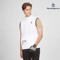 在飛比找momo購物網優惠-【Munsingwear】企鵝牌 男款白色立領機能刺繡印花修