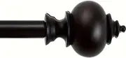 Curtain Rod 30 To 84 Inches,Telescoping Splicing Curtain Rods For Windows 30 To 48 Inches,Decorative Drapery Rods For Home With Translucent Finials(Size:30-48in,Color:Black)