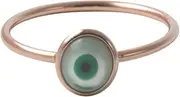 [apop nyc] 925 Silver White Blue Evil Eye Thin Ring Stacking Size 5-9