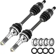 Front Left & Right CV Axle Shaft with Wheel Bearing for Yamaha Grizzly Bruin 350 400 Kodiak Wolverine 450 4x4 2003 2004 2005 2006 2007 2008 2009 2010 2011 5GH-2510J-00-00, 5ND-F518G-00-00