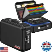 COLCASE Fireproof Document Box, Hard Case Fireproof File Organizer with Lock