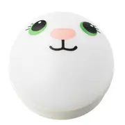 KORNSNÖ LED night light, white/rabbit battery-operated