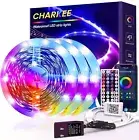 Multicolor 100ft Waterproof LED Strip Lights - Bluetooth App & Remote Control