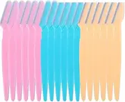 18PCS Eyebrow Trimmer Face Blade Shaver Portable Eye Brow Razor Hair Removal Eyebrow Shaping Knife Woman Makeup Tools(18pcs)