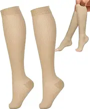 Compression Stockings,Calf Toeless Compression Socks - Knee High Support Stockings Compression Socks Knee High Anti Fatigue Socks