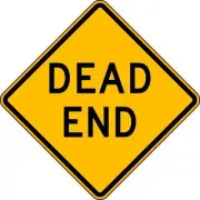 Lyle W14-1-24Da Dead End Traffic Sign, 24 In H, 24 In W, Aluminum, Diamond,