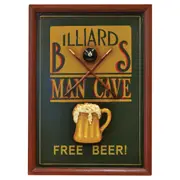 Wall Plaque Man Cave - Billiards