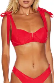 Beach Riot Blair Underwire Bikini Top in Red at Nordstrom, Size Large