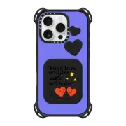 iPhone 16 Pro Bounce Case MagSafe Compatible Hearts by Exquisite Paradox