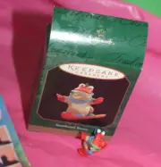 Vintage Hallmark Keepsake Snowboard Bunny 1997 Christmas Holiday Ornament