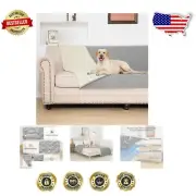 Luxurious 82"x102" Waterproof Dog Bed Cover & Furniture Protector in Light Grey