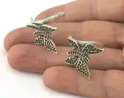 Butterfly Adjustable Ring Bezel - Antique Silver Plated brass 7.5US size 2850