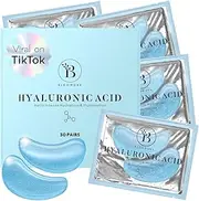 BLOOMORA Hyaluronic Acid Under Eye Patches (30 Pairs) - For Dark Circles & Puffiness - Hydrating Eye Mask for Care