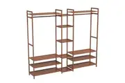 Milano Decor Multifunctional Bamboo Clothes Rack Storage Stand Organiser