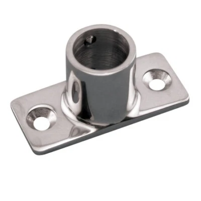 STAINLESS TWO HOLE RECTANGULAR BASE, BOAT HARDWARE 1" 90° (S3652-0901)