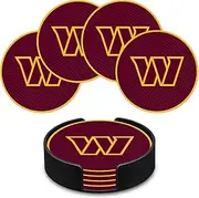 Rico Industries NFL Football Washington Commanders Classic Favorites: PVC Coaster Set (4-Pack)