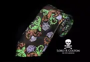 Lord R Colton Masterworks Tie - Positano Brown Floral Silk Necktie - New