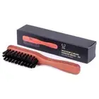 Boar Bristle Beard & Mustache Handled Brush for Men, Soft Bristles, Travel Be...