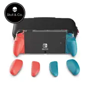 Skull & Co. GripCase Bundle for Nintendo Switch OLED (Neon Red & Blue)