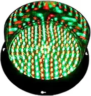 Red/Green Colored Parking Lights, 200 mm (8 inch) Traffic Lights, Air Traffic Control Lights, PC Waterproof LED Traffic Parking Lights for Garages, Roads, Marinas, Decorations(Size:Model 200 24v)