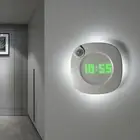 LED Digital Time Wall Clock w/ PIR Motion Sensor Night Light Home Clock Lamp AU
