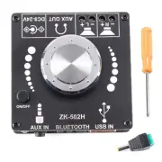 9-24V ZK-502H HIFI 2.0 Digital Power Amplifier Board Kits Bluetooth USB