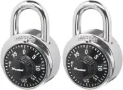 Master 1500T Locker Locks, Combination Locks for Gym and School Lockers, 2 Pack
