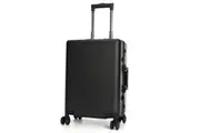 Swiss Aluminium Luggage Suitcase Lightweight with TSA locker 8 wheels 360 degree rolling HardCase SN7613B Black