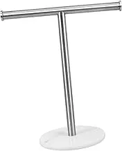 SWOOMEY Stylish Standing Towel Rack Towel Holder for Bathroom Kitchen Compact Desktop Design with Stable Base Versatile Organizer for Rags