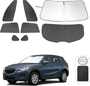 TINGLU Window Shades for Mazda CX-5 2013 2014 2015 2016 Accessories Car Side Full Windows Rear Triangular Windshield Sun Shade Sun UV Rays & Privacy Protection for Camping,Napping,and Relaxing 8PCS
