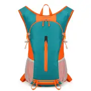 GGP Lake Blue And Orange Patchwork Style Lightweight Outdoor Cycling Backpack Durable And Water Resistant Oxford Fabric, Large Capacity Sports Hiking Bag, Unisex Design