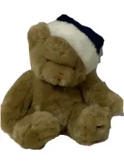 Tommy Hilfiger Commonwealth Holiday Teddy Bear Plush Blue Snowflake Santa Hat