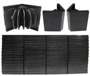 New Standard Black DVD 12 Disc 39mm Premium Movie Storage Cases Bulk Lot
