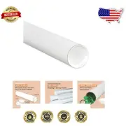 Attractive White Mailing Tubes 3" x 24" - Secure Storage & Shipping, 24 Count