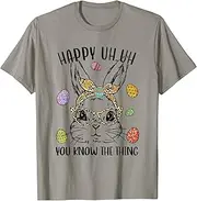 [keoStore] Happy Uh Uh Easter Day Rabbit Bunny Leopard Glasses Bandana ds350 T-Shirt