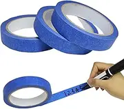 Blue Masking Tape Decorative Writable, Colored Masking Tape 20 mm x 20 m Per Roll, DIY Decorative Stickers Tape, for Arts & Crafts, School, Office, Home, Labeling