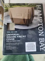 Hampton Bay Large Square Outdoor Patio Gas Fire Pit Cover