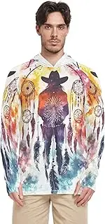 [Caihoyu] Mens Sun Shirts Long Sleeve Quick Dry UPF 50+ Rash Guard Shirt