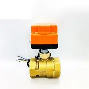 Brass Motorized Ball Valve 1-1/4inch Brass Motorized 3-Wire 2-Way Control Electric with Manual Switch 1Pcs (Size : BSP, Color : 12VDC_3 Wires 2 Way) (Color : 12vdc-3 Wires 2 Way, Size : BSP) (Color :