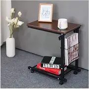 Mobile Overbed Computer Table Overbed Table with Castors Lazy Bedside Laptop Table Desktop for Bedroom, Living Room, Sofa Multifunctional and Practical Table with Wheels Over Bed