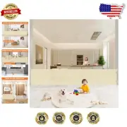 41" Tall Retractable Dog & Baby Gate - Indoor Outdoor Safety Solution, Beige