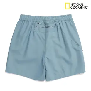 【National Geographic 國家地理】男裝Ripstop鬆緊短褲 - 藍灰色(輕便休閒鬆緊短褲)