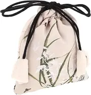 [TEMPNAP] Small Drawstring Storage Pouch: 4.99x4.13 Inch Vintage Floral Cloth Bag - Unique Candy Favor Container for Weddings Baby Shower Events