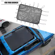 Black Roof Top Sunshade Cover Mesh Bikini Net UV Protector For Ford Bronco 2021+