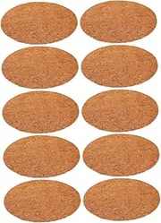 Happyyami 10pcs Birdcage Mat Garden Netting Bird Scarer Pigeon Deterrent Cockatiel Bird Net Bird Liner Pond Netting Bird Cage Pigeon Nest Pad Coconut Palm Silk Light Brown