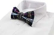 [Zasel] Mens Multicoloured Patterned Bow Tie Blue, Black, Gold, Pink, Cream