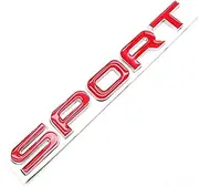 SCPCKZETZN 3D Metal Sport Car Rear Trunk Side Emblem Badge Decals Sticker Styling Accessories Fit for Land Rover Discovery Range Rover(Silver Red)