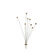 A.FRESCO Metal Stake Spray Billy Buttons Garden Decor Short 95x50cm Rust