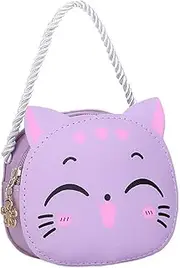 [Generic] Fashion Purse Casual Small Handbags Girls Mini Shoulder Bag Cartoon Cat Compact Daily Bags